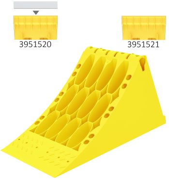 CROWNY 53 Cale de roue E53 plastique jaune (1)