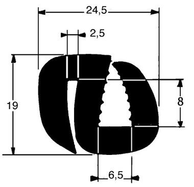 Joint vitrage EPDM noir 2,5 mm - 6,5 mm (1)