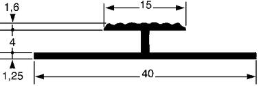 Profil porte-panneau en H aluminium poli (1)