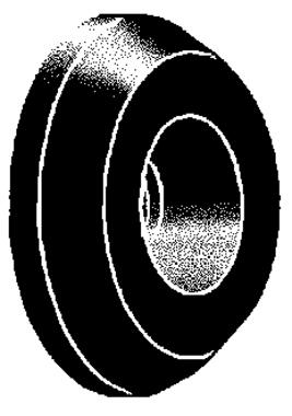 Socle épaulé plastique noir pour vis Ø A = M6/F90° (1)